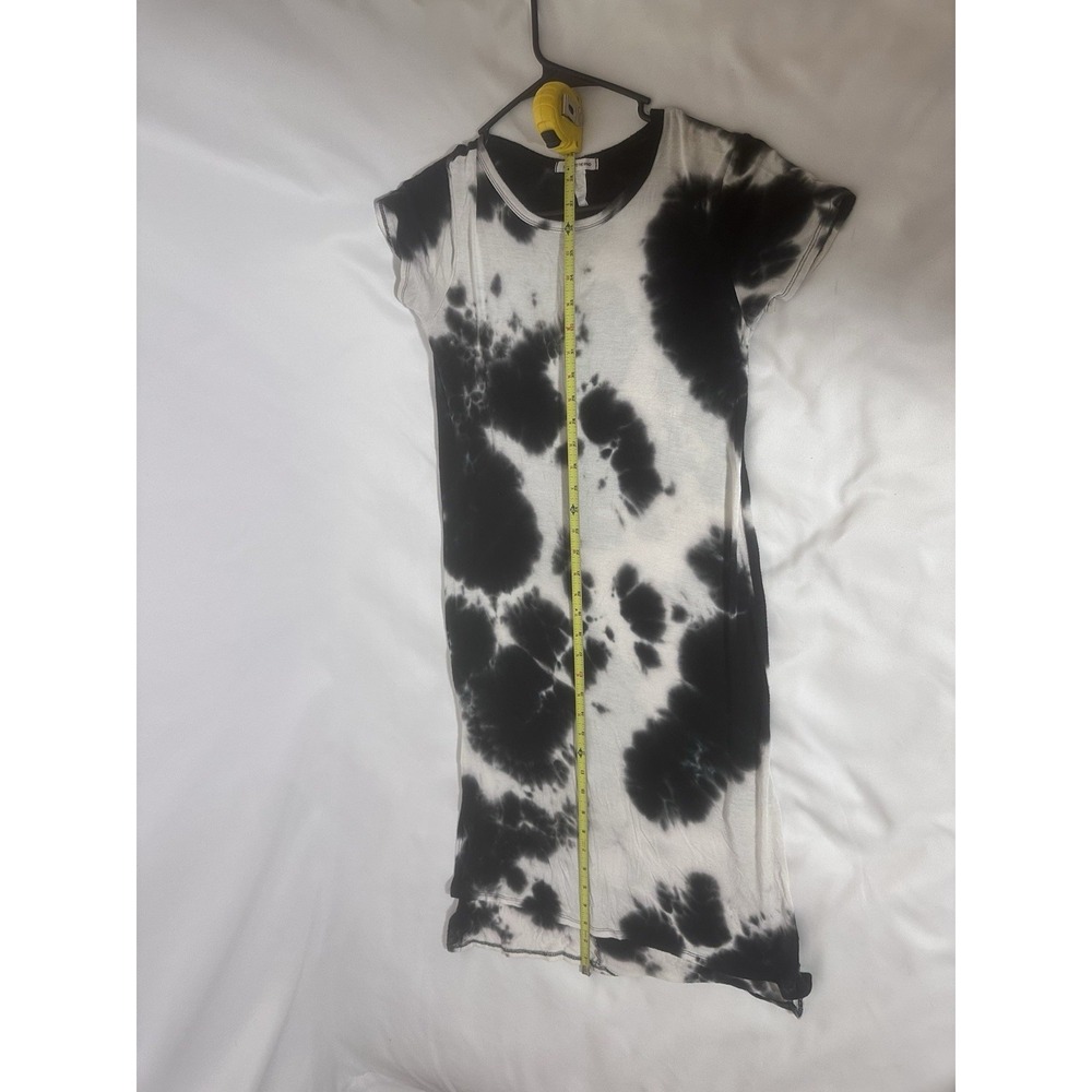 Caution To The Wind Women's Tie Dye Maxi Dress Black White Short Sleeve Casual - Picture 4 of 5